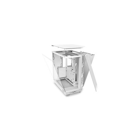 NZXT H6 Flow RGB Trn ATX Case - Elegant White Design, No Power Supply Included - Ultimate Cooling & Style!